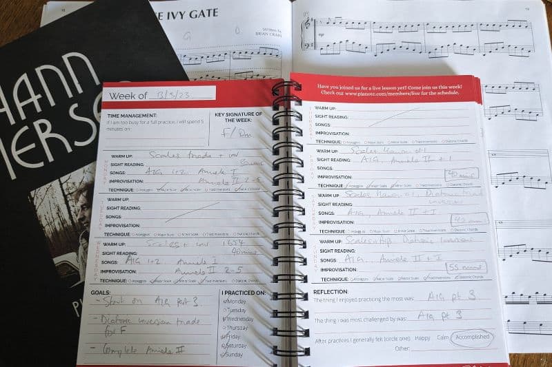 Piano Practice Planner